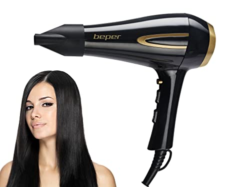 Sèche-cheveux professionnel Beper 2200 W Noir/Or avec 3 températures Sèche-cheveux professionnel Beper 2200 W Noir/Or avec 3 températures