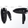 BEPER P301ASC100 Sèche-cheveux voyage 1200W léger pliable noir