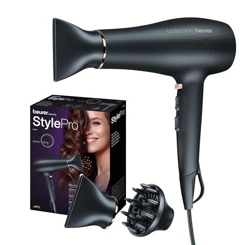 Beurer HC 50 Sèche-Cheveux Ionique 2200W Noir Rose Beurer HC 50 Sèche-Cheveux Ionique 2200W Noir Rose