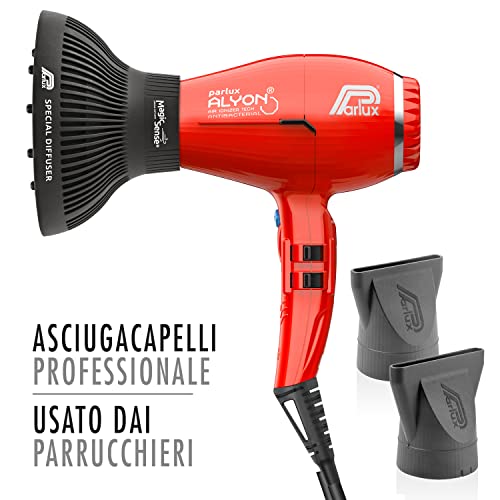 Parlux Pack Alyon Diffuseur MagicSense Sèche-Cheveux Ions Négatifs Rouge