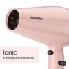 BaByliss Rose Blush Sèche-cheveux 2200W ionique léger