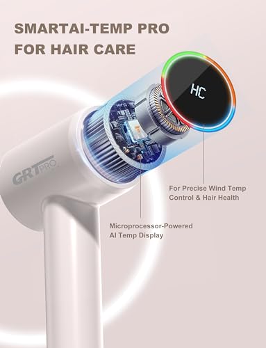 Sèche Cheveux Ionique 2200W Compact Silencieux 200M d'ions
