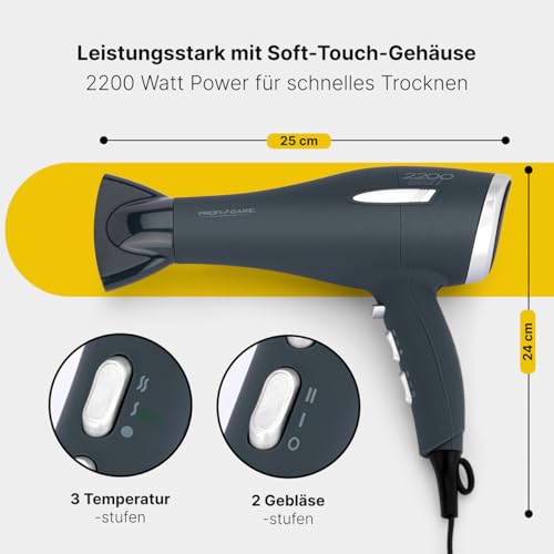 Sèche Cheveux Professionnel ProfiCare PC-HT 3045 Anthracite 2200W