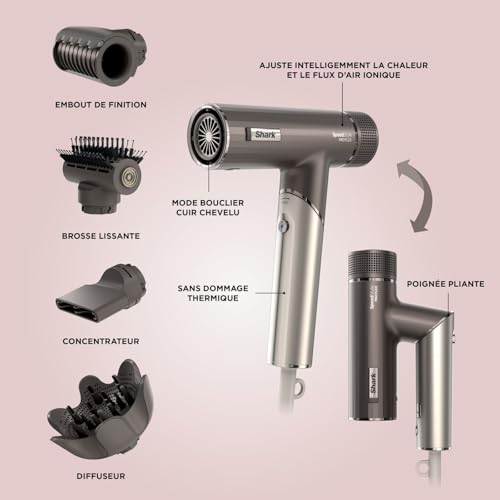 Shark Sèche-cheveux SpeedStyle Pro FLEX Moka Argent