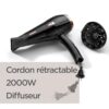 BaByliss Sèche-cheveux Cordkeeper 2000W Noir D373E
