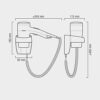 Valera Premium 1200 Super sèche-cheveux hôtel blanc compact