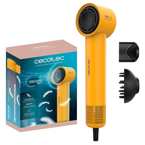 Cecotec Sèche-cheveux BLDC IoniCare RockStar Style Yellow Cecotec Sèche-cheveux BLDC IoniCare RockStar Style Yellow