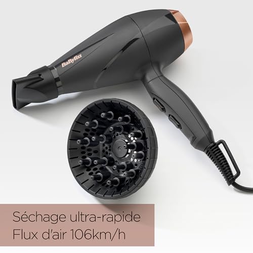 BaByliss Sèche-cheveux Smooth Pro 2100W Noir 6709DE