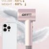 Mini Sèche Cheveux Professionnel Ionique 2200W léger Silencieux Rose