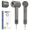 Mini Sèche Cheveux Ionique 2200W Gris Léger Silencieux Style