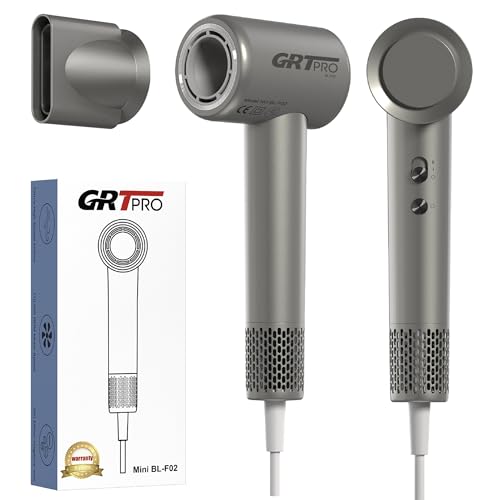Mini Sèche Cheveux Ionique 2200W Gris Léger Silencieux Style Mini Sèche Cheveux Ionique 2200W Gris Léger Silencieux Style