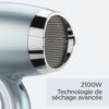 BaByliss Sèche-cheveux Hydro-Fusion Double Système Ionique Bleu-Gris