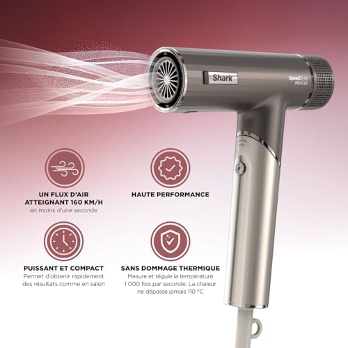 Shark Sèche-cheveux SpeedStyle Pro FLEX Moka Argent