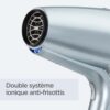 BaByliss Sèche-cheveux Hydro-Fusion Double Système Ionique Bleu-Gris