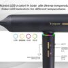 BEPER Sèche-cheveux sans balais 1800W 3 Vitesses 3 Températures LED Noir